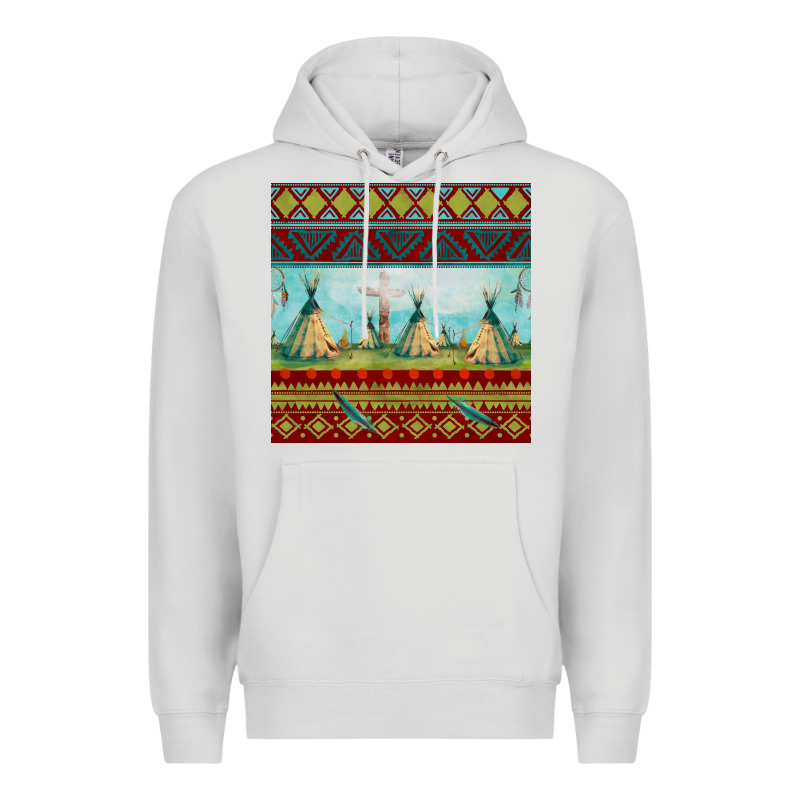 Teepe Tent Dreamcatcher Totem Pole Seamless Patter Premium Hoodie by FaDigitalArtStudio | Teevron