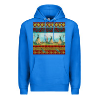 True Royal teepe tent dreamcatcher totem pole seamless patter Premium Hoodie - FaDigitalArtStudio