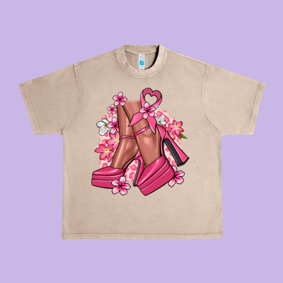 Cancer High Heels Cancer Awareness Urban Heavy Tee Designed By Howdyjamesfarm