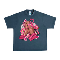 Midnight Navy Cancer high heels Cancer Awareness Urban Heavy Tee - HowdyJamesFarm