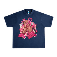 Navy Cancer high heels Cancer Awareness Urban Heavy Tee - HowdyJamesFarm