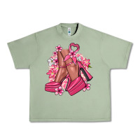 Oil Green Cancer high heels Cancer Awareness Urban Heavy Tee - HowdyJamesFarm