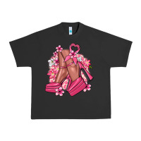 Pigment Black Cancer high heels Cancer Awareness Urban Heavy Tee - HowdyJamesFarm