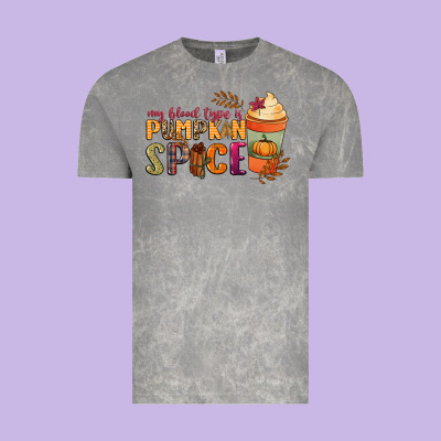 My Blood Type Is Pumpkin Spice Vintage Tee Designed By Nancycooperartshop