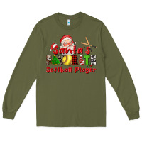 Army Green santas favorite softball player Long Sleeve Tee - CowGirlArtShop