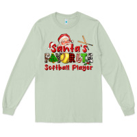 Matcha santas favorite softball player Long Sleeve Tee - CowGirlArtShop