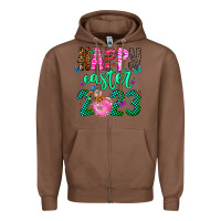 Chestnut Happy Easter Zipper Hoodie - CowhideDigitalArt
