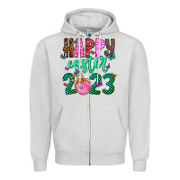 Dove Grey Happy Easter Zipper Hoodie - CowhideDigitalArt