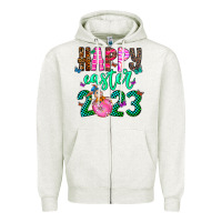Oatmeal Heather Happy Easter Zipper Hoodie - CowhideDigitalArt