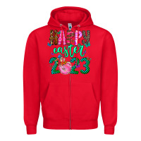 Red Happy Easter Zipper Hoodie - CowhideDigitalArt