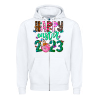 White Happy Easter Zipper Hoodie - CowhideDigitalArt