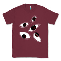 Burgundy weirdcore staring Classic Tee - lanVoArt