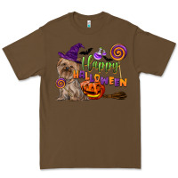 Cacao Happy Halloween With Yorkshire Terrier Dog Premium Tee - LillyAllenDesigns