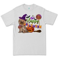 Happy Halloween With Yorkshire Terrier Dog Premium Tee | Teevron