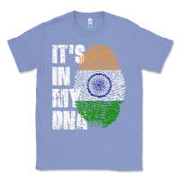 Colony Blue IT'S IN MY DNA India Flag Indian Classic Tee - lanVoArt