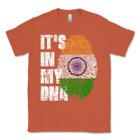 Copper IT'S IN MY DNA India Flag Indian Classic Tee - lanVoArt