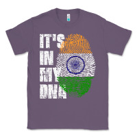 Lavender IT'S IN MY DNA India Flag Indian Classic Tee - lanVoArt