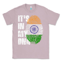 Lilac IT'S IN MY DNA India Flag Indian Classic Tee - lanVoArt
