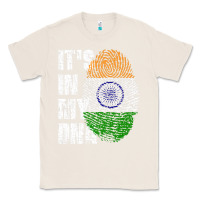 Natural IT'S IN MY DNA India Flag Indian Classic Tee - lanVoArt