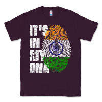 Plum IT'S IN MY DNA India Flag Indian Classic Tee - lanVoArt