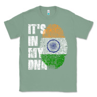 Sage IT'S IN MY DNA India Flag Indian Classic Tee - lanVoArt