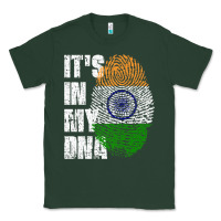 Sports Green IT'S IN MY DNA India Flag Indian Classic Tee - lanVoArt