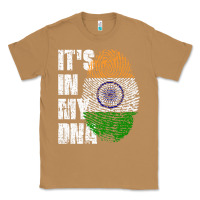 Toasted Coconut IT'S IN MY DNA India Flag Indian Classic Tee - lanVoArt