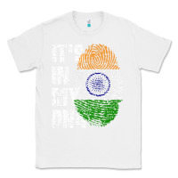 White IT'S IN MY DNA India Flag Indian Classic Tee - lanVoArt