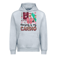 Heather Grey nursing is my cardio Urban Hoodie - BarkalooDesign