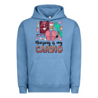 Pigment Pebble Blue nursing is my cardio Urban Hoodie - BarkalooDesign