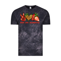 Cloud Black peace love strawberries Vintage Tee - Jasminsmagicworld