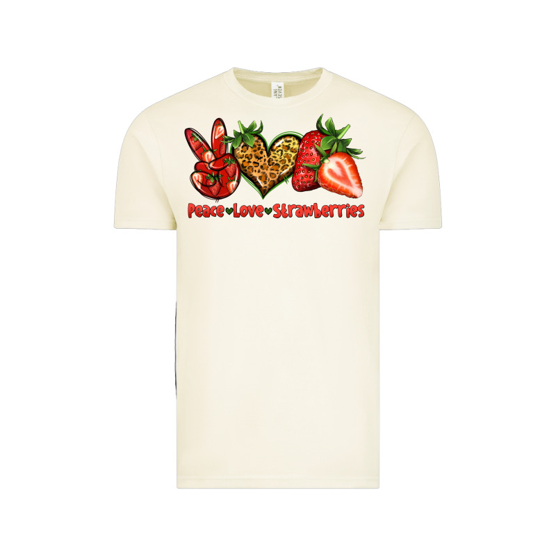 Peace Love Strawberries Vintage Tee by Jasminsmagicworld | Teevron