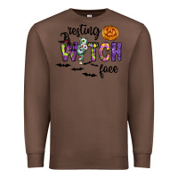 Chestnut Resting Witch Face Premium Sweatshirt - CowhideDigitalArt