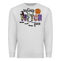 Dove Grey Resting Witch Face Premium Sweatshirt - CowhideDigitalArt