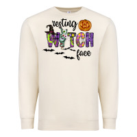 Sandshell Resting Witch Face Premium Sweatshirt - CowhideDigitalArt