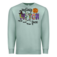 Seafoam Resting Witch Face Premium Sweatshirt - CowhideDigitalArt