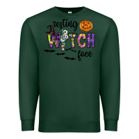 Sports Green Resting Witch Face Premium Sweatshirt - CowhideDigitalArt