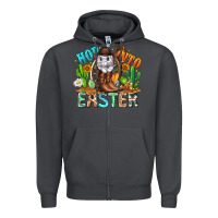 Smoke Hop Into Easter Bunny Western Zipper Hoodie - CowhideDigitalArt