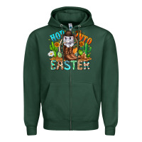 Sports Green Hop Into Easter Bunny Western Zipper Hoodie - CowhideDigitalArt