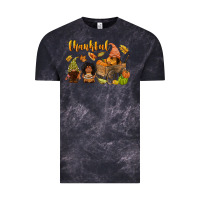 Cloud Black Thankful afro gnome Vintage Tee - NancyCooperArtShop