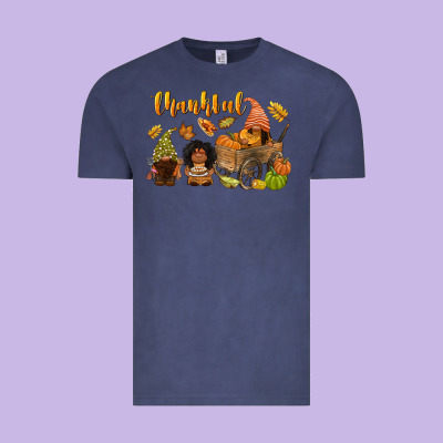 Thankful Afro Gnome Vintage Tee Designed By Nancycooperartshop