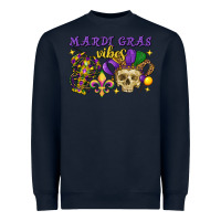 Navy mardi gras vibes skull Heavyweight Sweatshirt - FaDigitalArtStudio