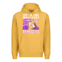 Mustard anime cat anime stuff Premium Hoodie - lanVoArt