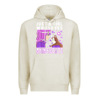 Oatmeal Heather anime cat anime stuff Premium Hoodie - lanVoArt