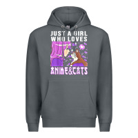 Rock anime cat anime stuff Premium Hoodie - lanVoArt