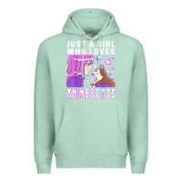 Seafoam anime cat anime stuff Premium Hoodie - lanVoArt