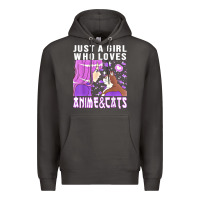 Smoke anime cat anime stuff Premium Hoodie - lanVoArt