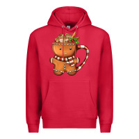 Cardinal Gingerbread Cookie Man Hot Cocoa Coffee Premium Hoodie - FaDigitalArtStudio