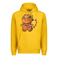 Lemon Gingerbread Cookie Man Hot Cocoa Coffee Premium Hoodie - FaDigitalArtStudio