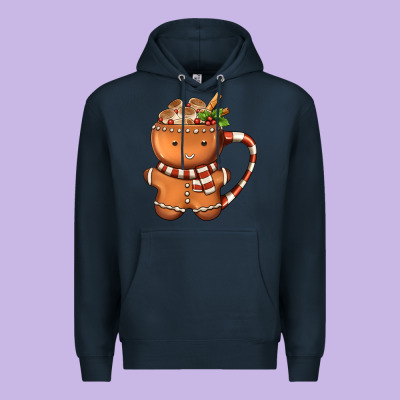 Gingerbread Cookie Man Hot Cocoa Coffee Premium Hoodie Designed By Fadigitalartstudio